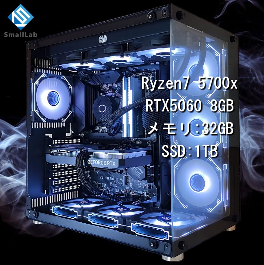 Amazon.co.jp: スモールラボ AMD Ryzen7 5700x ／ RTX5060 8GB ガラス2